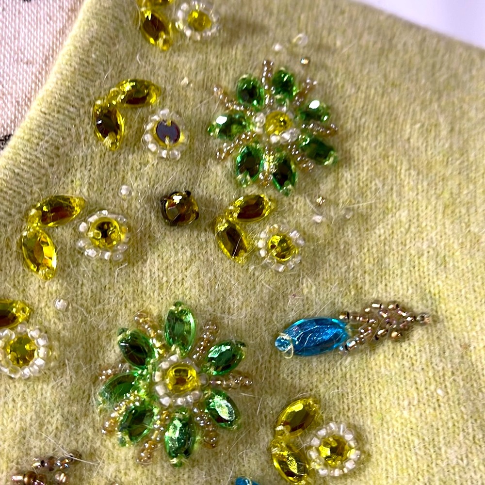 Free People Soft Green Beaded Cardigan - Picture 3 of 12
